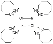 Alfa：氯二(环辛烯)铱(I)二聚体, Ir 通常含量 42.9%