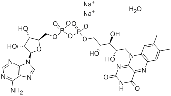 FU：黄素腺嘌呤二核苷酸二钠盐,水合物，用于细胞培养,>96%